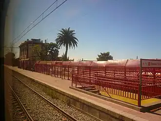 Station vanuit de trein