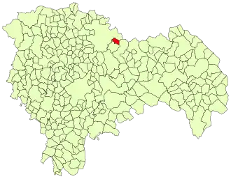 Kaart van Estriégana