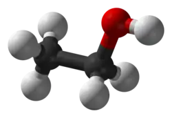 Molecuulmodel van ethanol