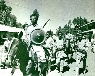 Ethiopische soldaten in 1935