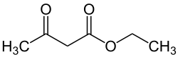 Structuurformule van ethylacetoacetaat
