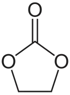 Structuurformule van ethyleencarbonaat