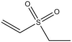 Structuurformule van ethylvinylsulfon
