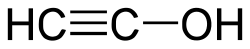 Structuurformule van ethynol