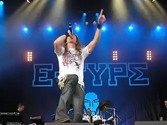E-Type tijdens een concert in Liseberg, Göteborg