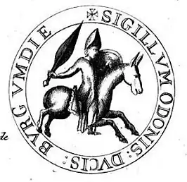 Het zegel van Odo II van Bourgondië.