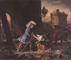 Eugène Delacroix, Amadis délivre la princesse Olga du château de Galpans, 1860