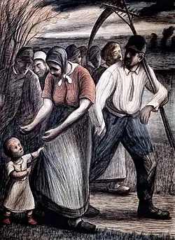 Terugkeer van het veld (1903) in het Museum van Elsene