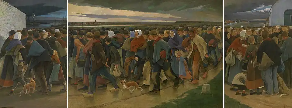 De landverhuizers (1896), triptiek in het Koninklijk Museum voor Schone Kunsten (Antwerpen)