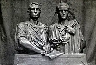 Tiberius en Gaius Sempronius Gracchus: Les Gracques door Eugène Guillaume (Musée d'Orsay, plaastermodel in 1847-1848[1], eindmodel in 1853).[2]