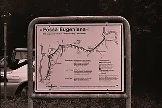 Informatiebord over de Fossa Eugeniana