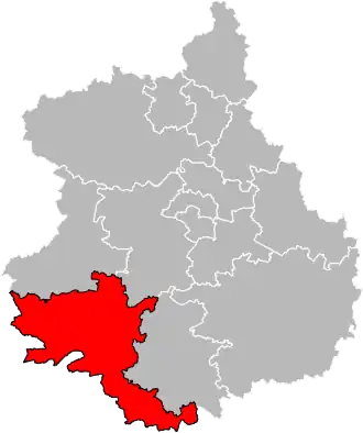 Locatie van het kanton