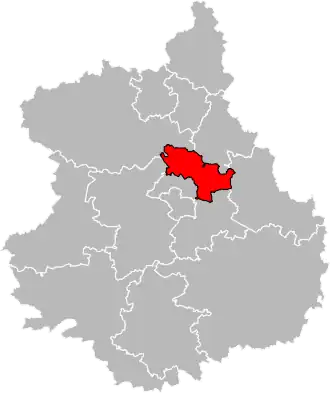 Locatie van het kanton