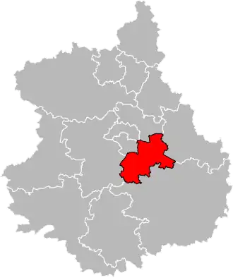 Locatie van het kanton