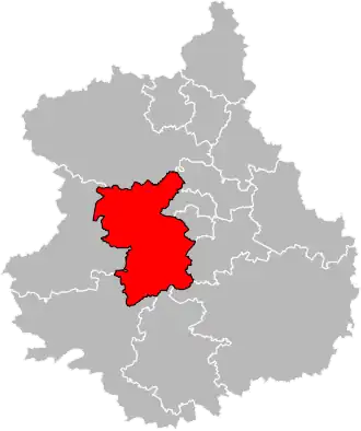 Locatie van het kanton