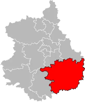 Locatie van het kanton