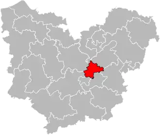 Locatie van het kanton