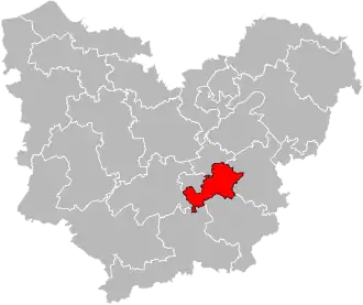 Locatie van het kanton