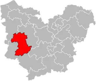 Locatie van het kanton