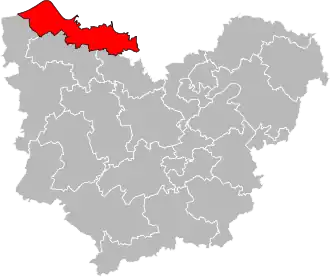 Locatie van het kanton