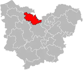 Locatie van het kanton