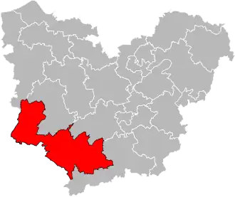 Locatie van het kanton