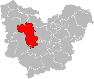 Locatie van het kanton