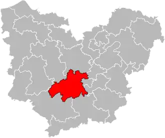 Locatie van het kanton