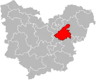 Locatie van het kanton