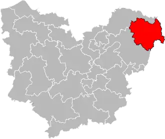 Locatie van het kanton