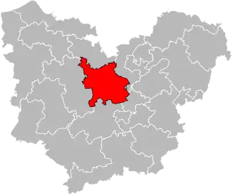 Locatie van het kanton