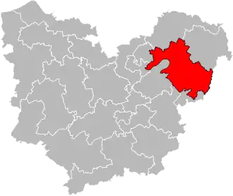 Locatie van het kanton