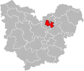 Locatie van het kanton