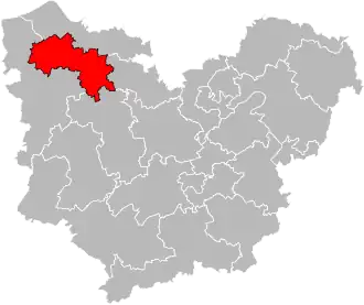 Locatie van het kanton