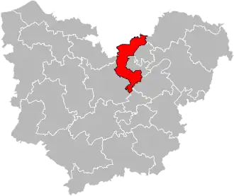 Locatie van het kanton