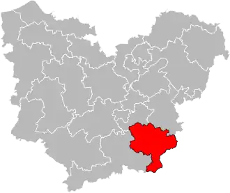 Locatie van het kanton