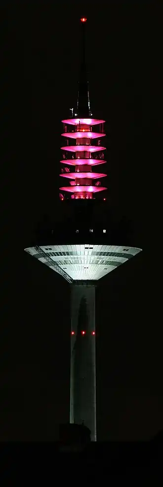 Europaturm bij nacht