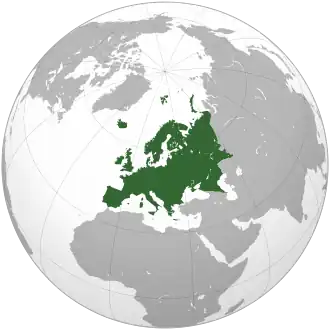 Europa ten opzichte van andere continenten