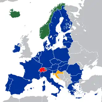 alt= ■&nbsp;EU-lidstaten ■&nbsp;Niet-EU, wel EER of bilateraal