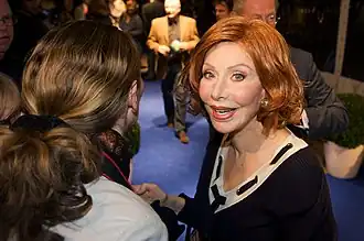 Marijke Helwegen in oktober 2010 bij de Europese première van het Cirque du Soleil in Amsterdam.