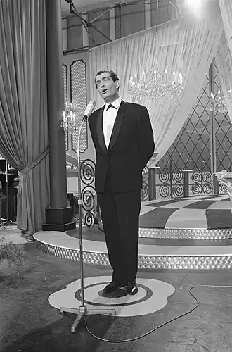 Camillo Felgen tijdens het Eurovisiesongfestival 1962