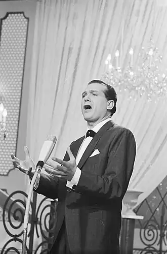 Víctor Balaguer tijdens het Eurovisiesongfestival 1962