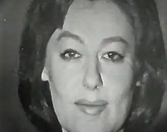 Birgit Brüel tijdens het Eurovisiesongfestival 1965