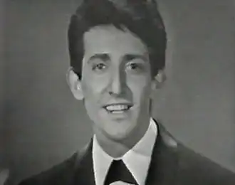 Guy Mardel tijdens het Eurovisiesongfestival 1965