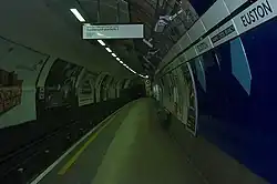 Het CCE&HR spoor en perron richting het zuiden in 2008