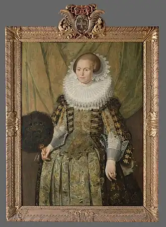 Pendant portret van Coen's vrouw Eva Ment