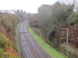 Voormalige aansluiting op de lijn Parijs-Brest