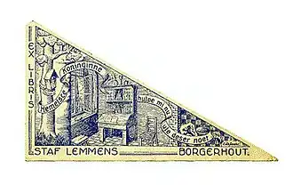 Ex libris voor Gustaaf (Staf) Lemmens