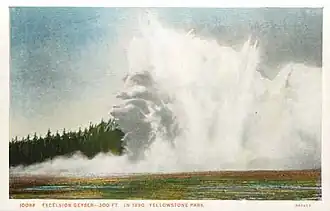 Illustratie van een eruptie in 1890