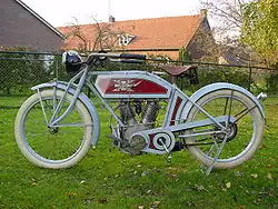De Amerikaanse Excelsior Single Speed uit 1914 had - uiteraard - een v-twin-motor